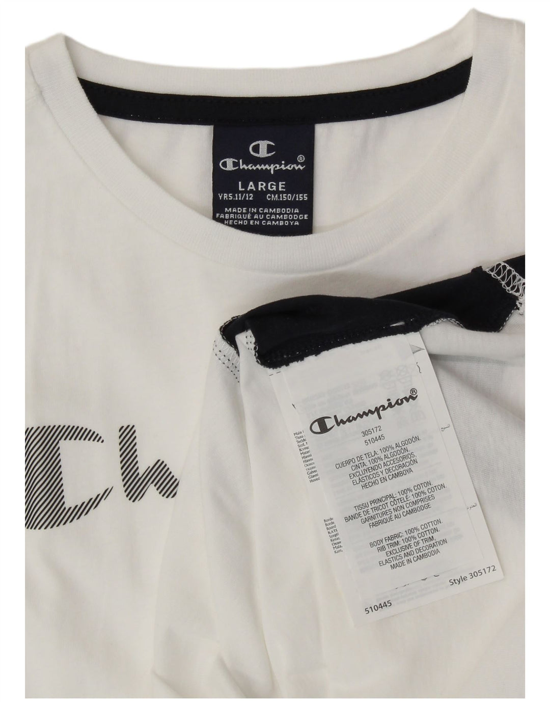 Champion Débardeur Graphique Garçon 11-12 Ans Grand Blanc Colorblock Sports