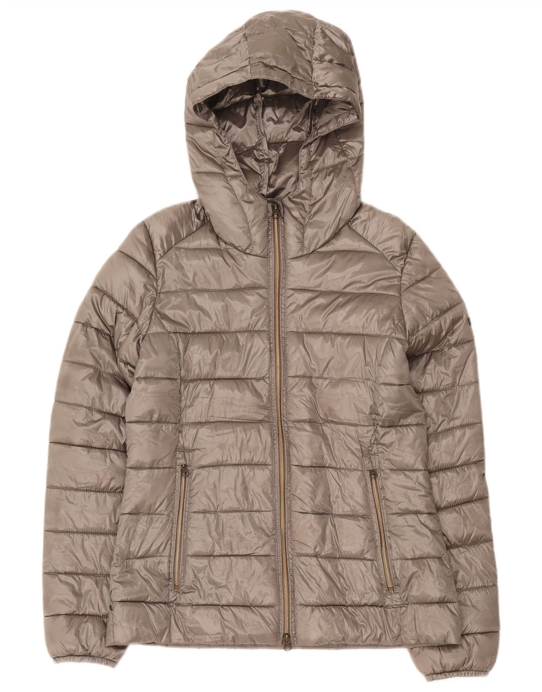 Brugi Veste matelassée à capuche pour femme UK 12 Gris moyen Polyester