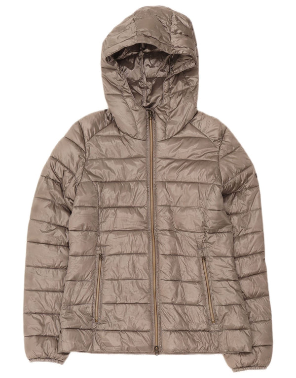 Brugi Veste matelassée à capuche pour femme UK 12 Gris moyen Polyester