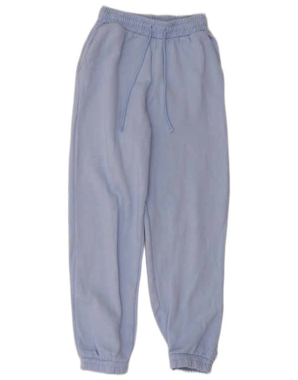 Pantalon de survêtement Zara Femme Joggers UK 8 Small Bleu Polyester