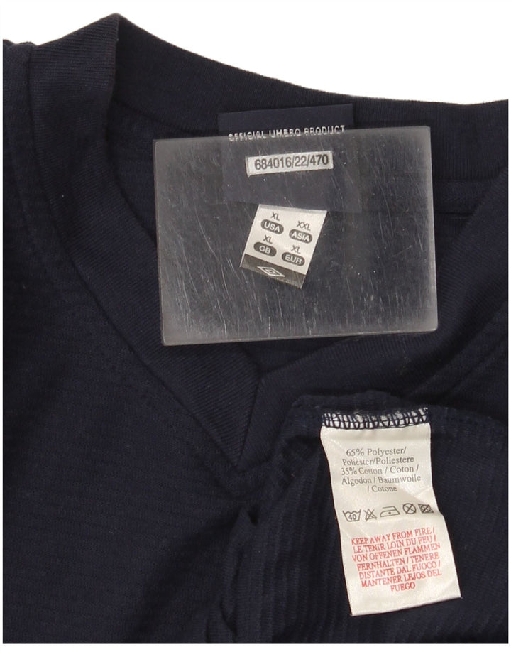 Umbro T-Shirt Homme Top XL Bleu Marine Polyester