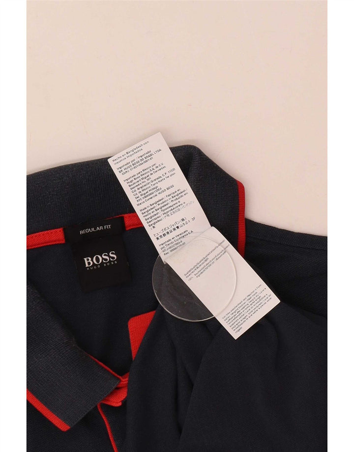 Hugo Boss Polo Regular Fit Bleu Marine Moyen Coton