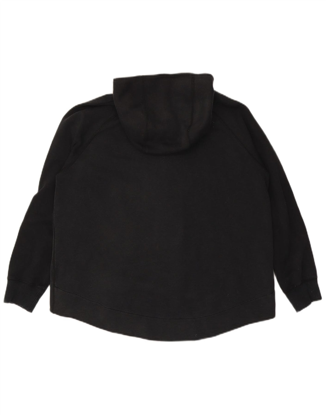 NIKE Pull à capuche zippé pour femme UK 16 Grand coton noir