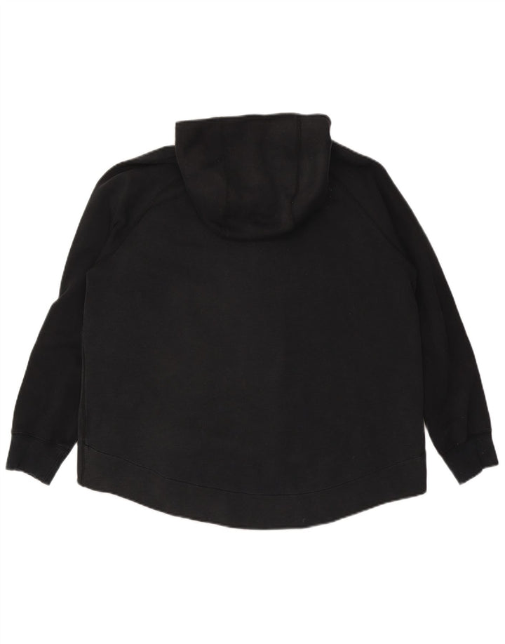 NIKE Pull à capuche zippé pour femme UK 16 Grand coton noir