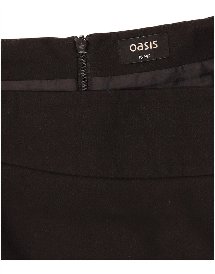 Oasis Jupe droite pour femme UK 16 Large W34 Noir