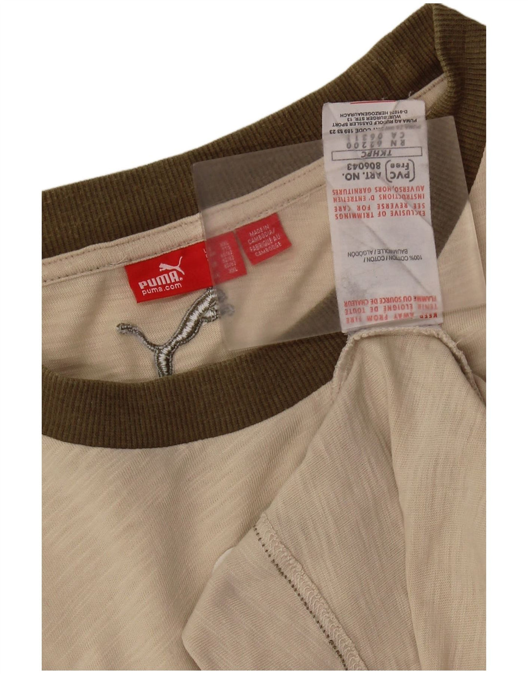 Puma T-shirt graphique pour homme 2XL en coton beige