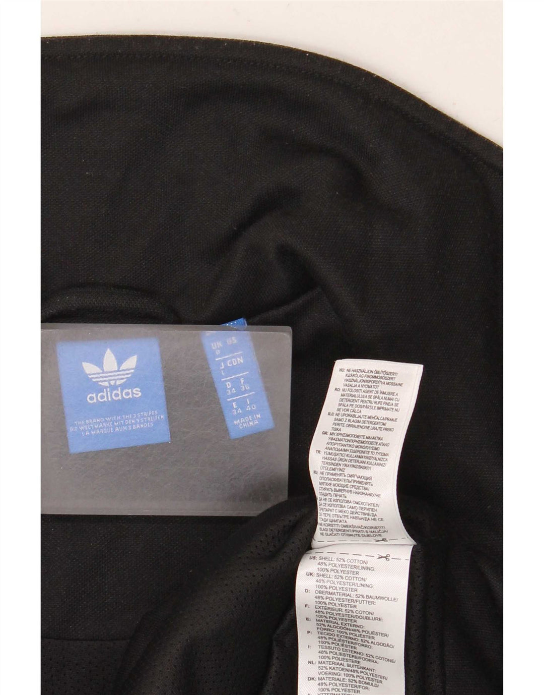 Adidas Veste de survêtement pour femme UK 8 Small Noir Coton