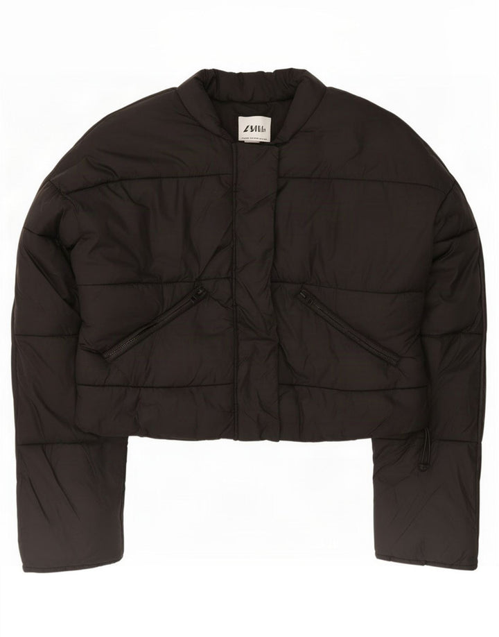 Zara Veste matelassée surdimensionnée pour femme UK 6 XS Noir