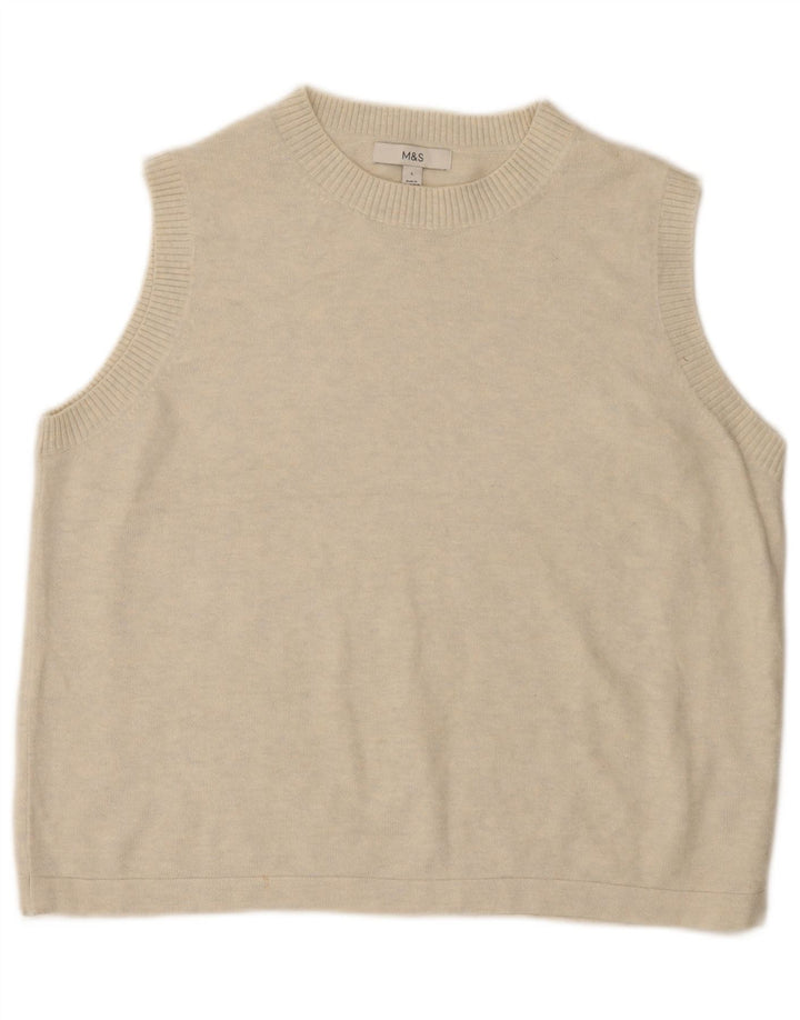 Marks & Spencer Débardeur pour femme UK 16 Large Blanc cassé moucheté