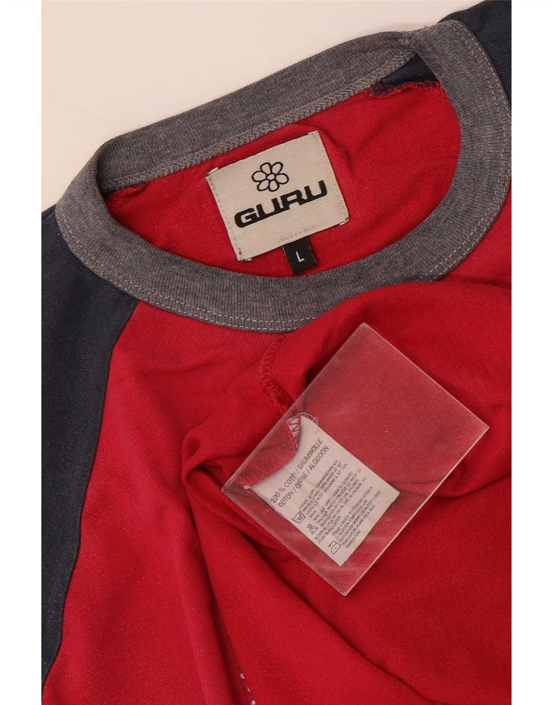 Guru Haut graphique à manches longues pour hommes, grand color block rose