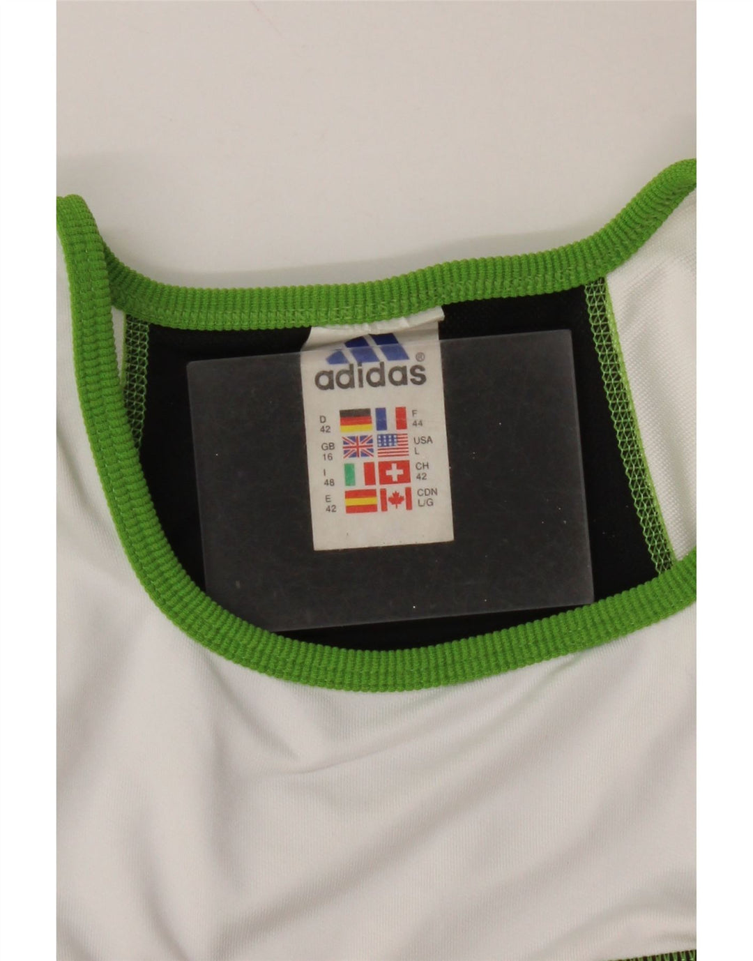 ADIDAS Climalite Sport Bra Top UK 16 Large Noir Colorblock