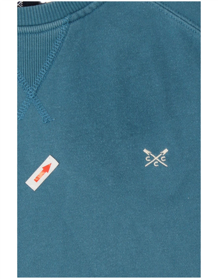 Crew Clothing Sweat-shirt pour femme en coton bleu moyen UK 44