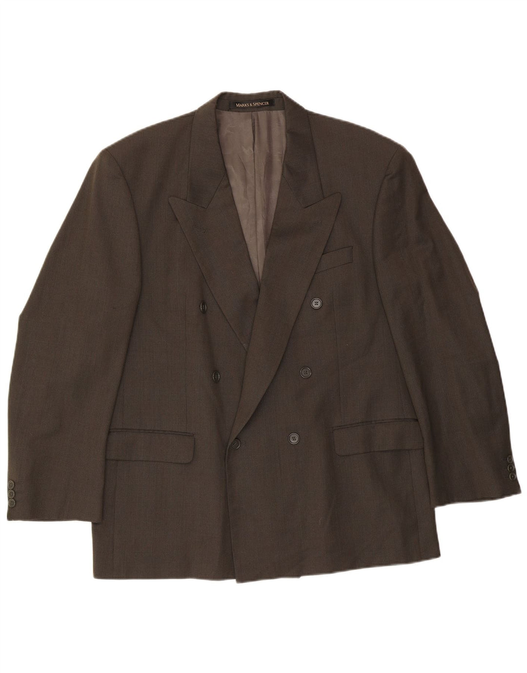 Marks & Spencer Veste blazer croisée pour homme UK 44 XL à carreaux verts