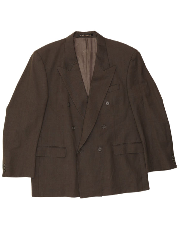 Marks & Spencer Veste blazer croisée pour homme UK 44 XL à carreaux verts