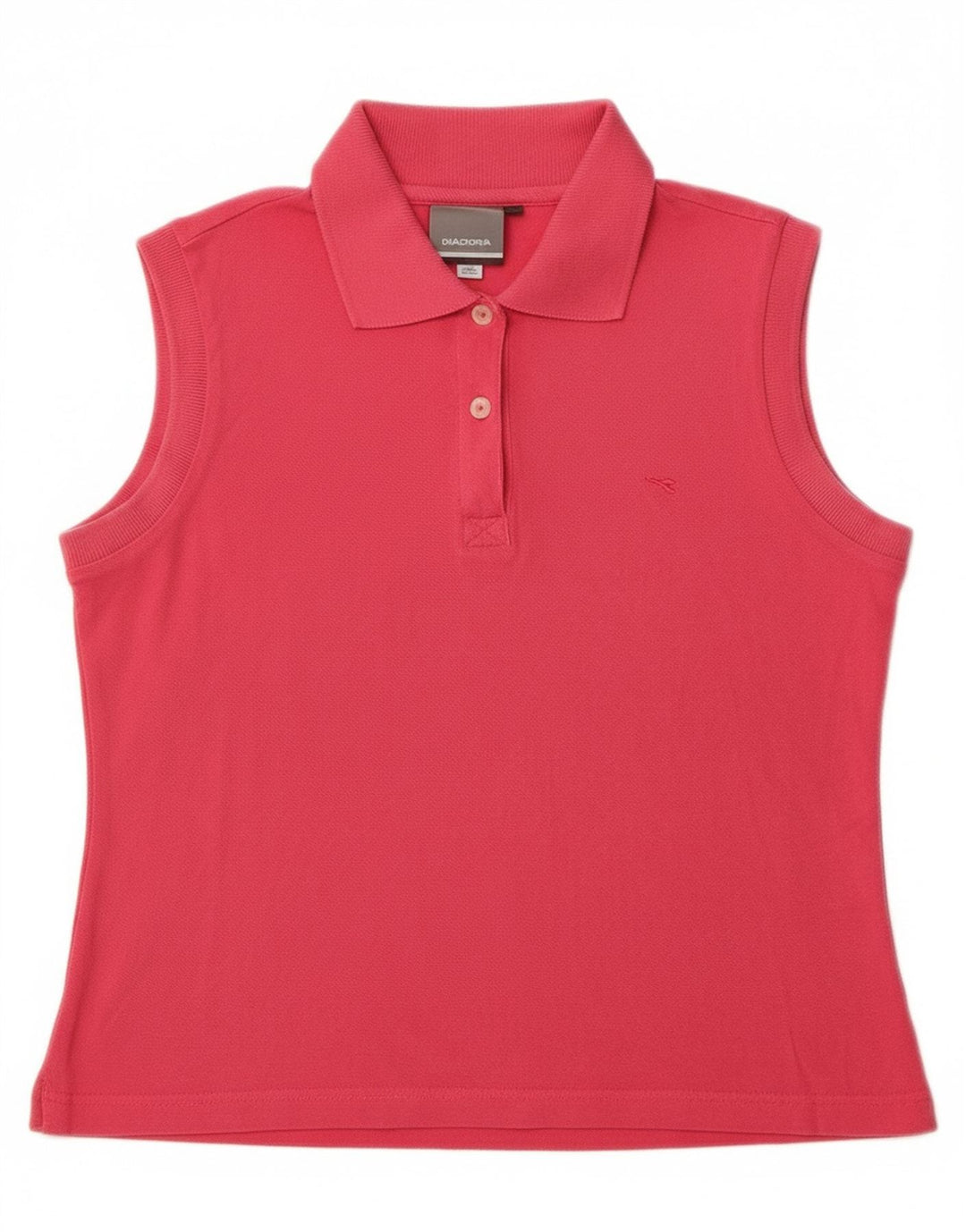 Diadora Polo court sans manches femme IT 42 coton rose moyen