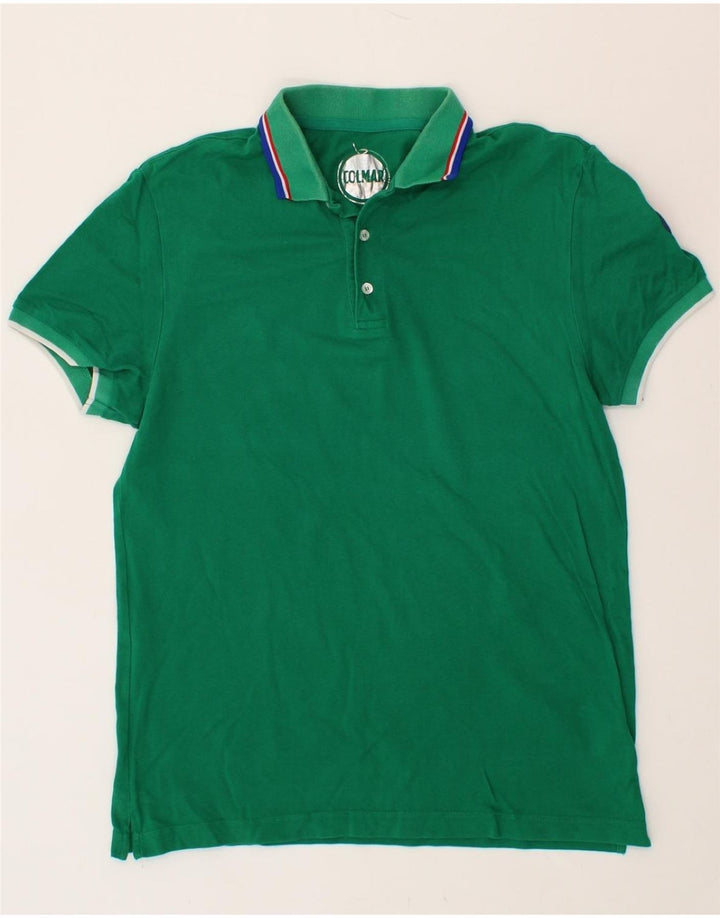 COLMAR Mens Polo Shirt Small Green Cotton Vintage Colmar and Second-Hand Colmar from Messina Hembry 