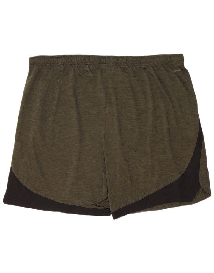 RUSSELL ATHLETIC Short de sport Dri-Power pour homme 3XL Kaki Colorblock