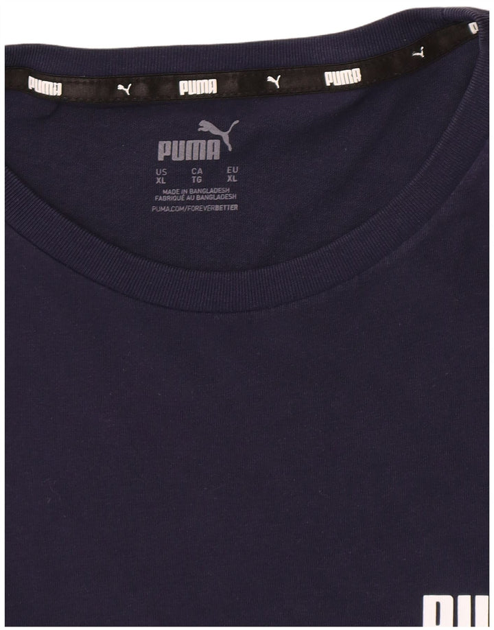 Puma T-Shirt Graphique Top XL Homme Bleu Marine