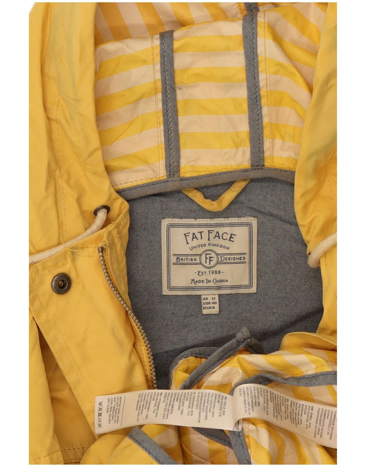Fat Face Veste utilitaire à capuche pour femme UK 12 Jaune moyen Polyester