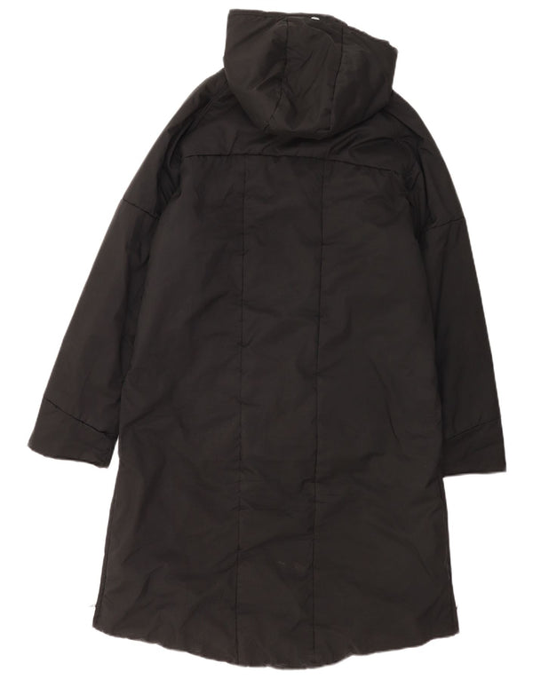 Adidas Manteau coupe-vent à capuche pour femme UK 16 Large Noir Polyester