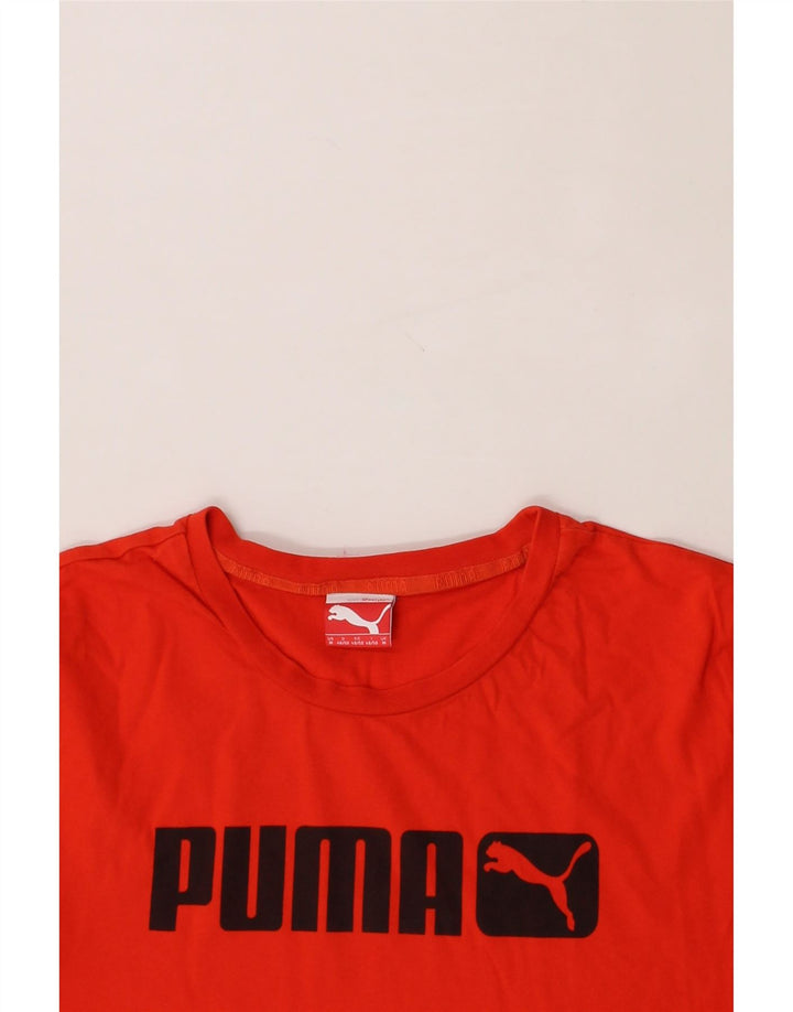 PUMA Mens Graphic T-Shirt Top Medium Red Vintage Puma and Second-Hand Puma from Messina Hembry 
