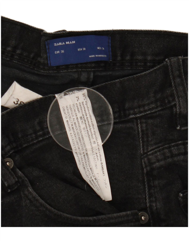 Zara Jean Slim Homme EU 38 Petit W30 L31 Coton Noir