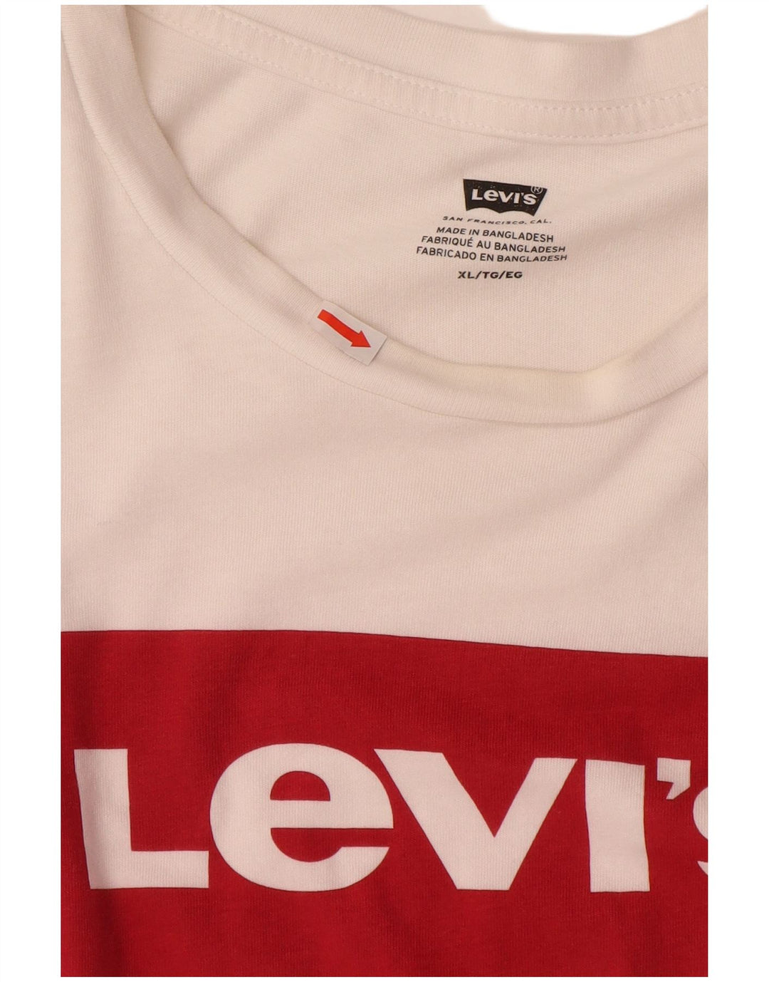 LEVI'S T-Shirt Graphique Homme XL Blanc Coton
