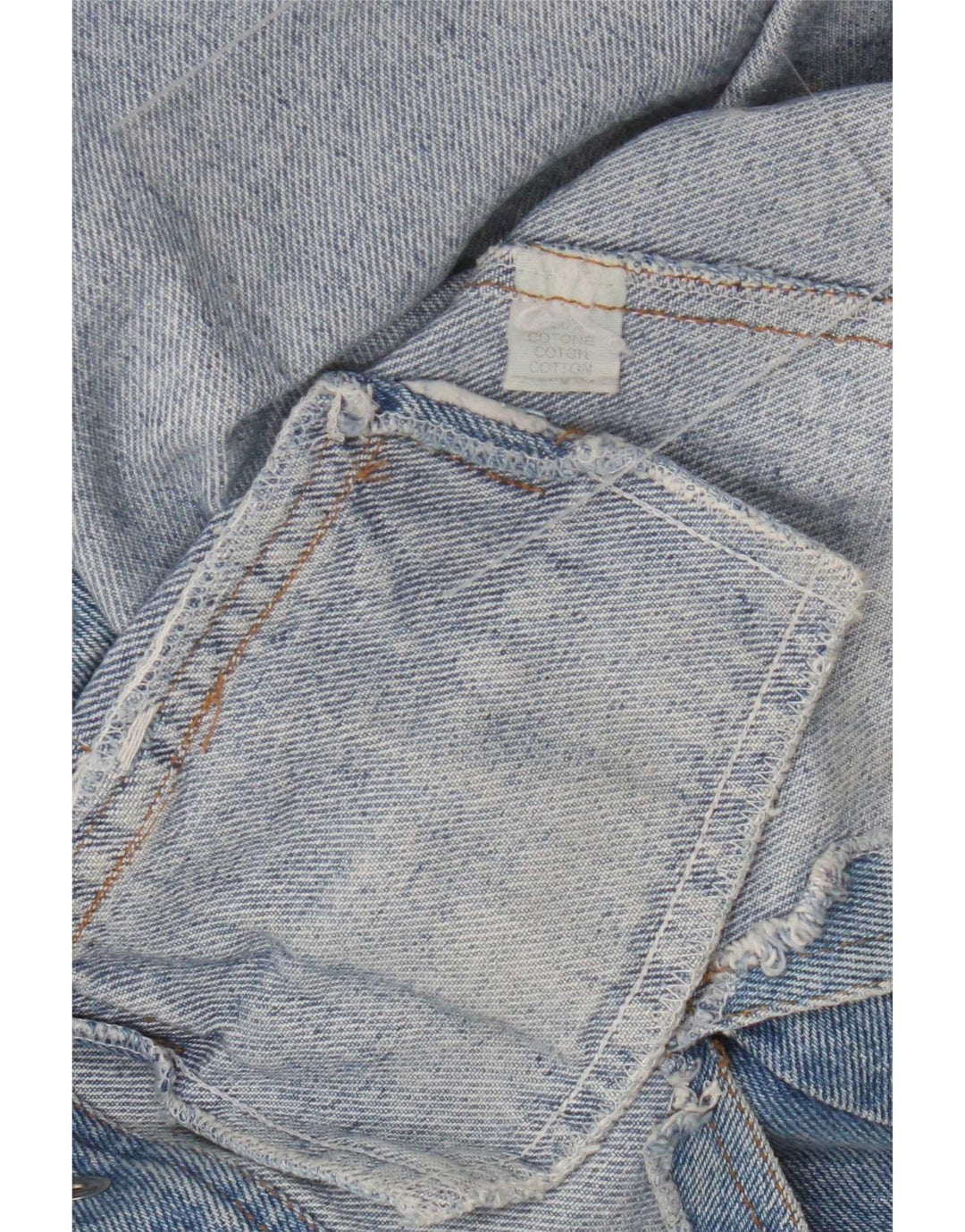 veste en denim militaire femme vintage IT 46 Grand coton bleu
