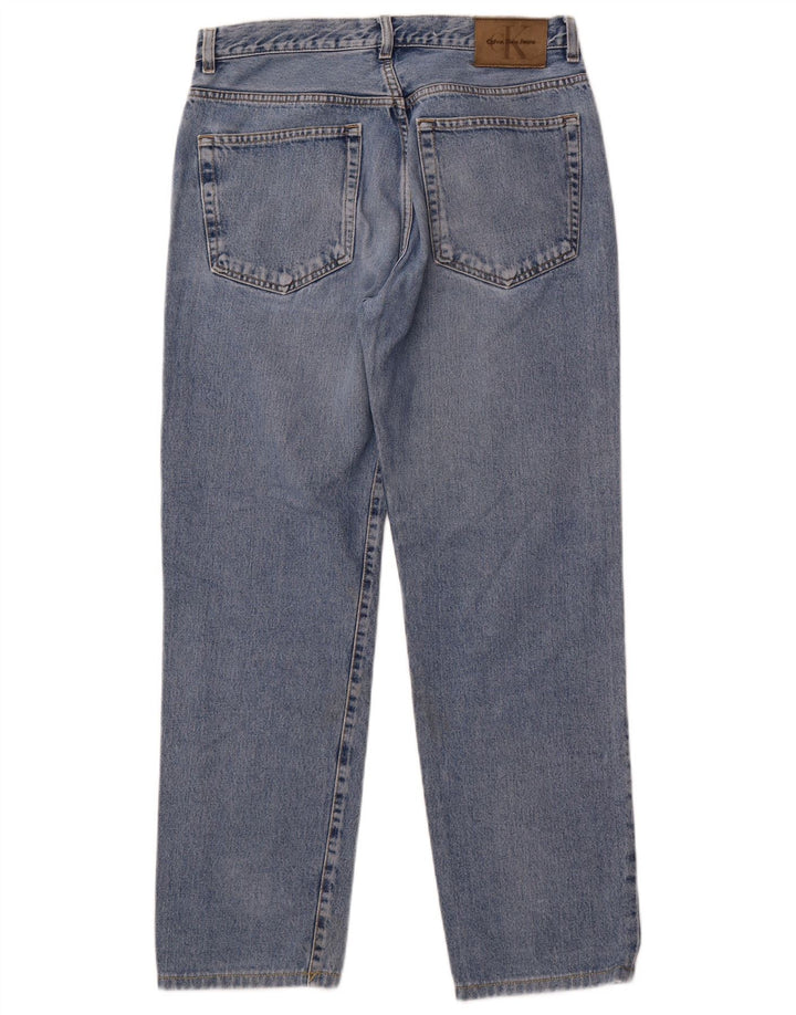 Calvin Klein Jean taille haute femme W33 L29 bleu coton