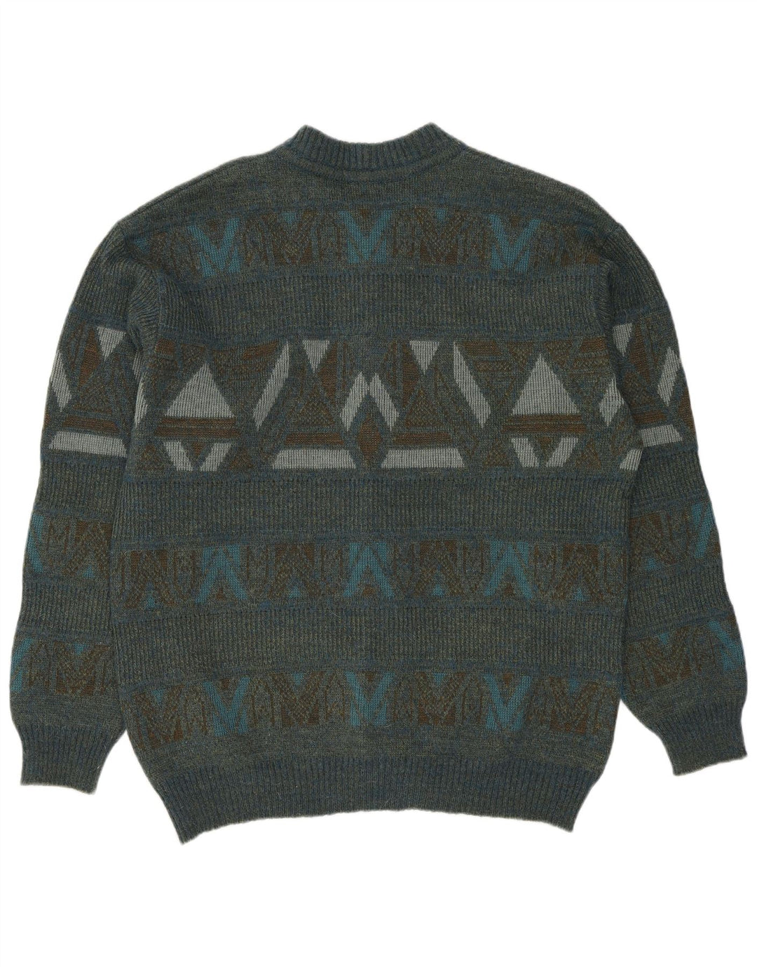 DRALON Pull Cardigan Homme Moyen Multicolore Géométrique Polyacrylique