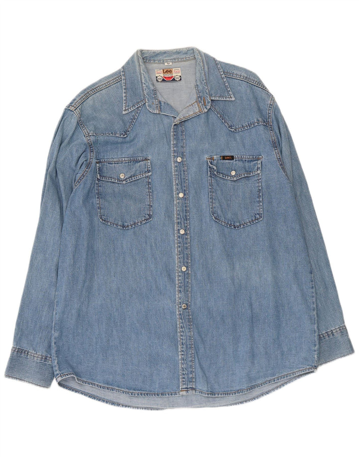 Lee Chemise en Jean Homme Large Bleu Coton