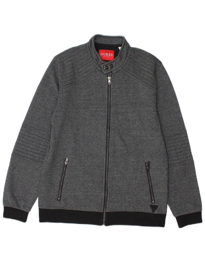 Guess Veste Bomber Homme UK 34 XS Gris Colorblock Coton