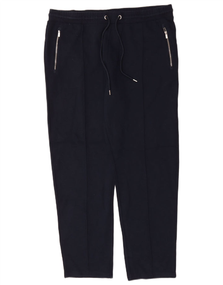 Autograph Pantalon de survêtement pour homme UK 16 Large Bleu Marine Polyester