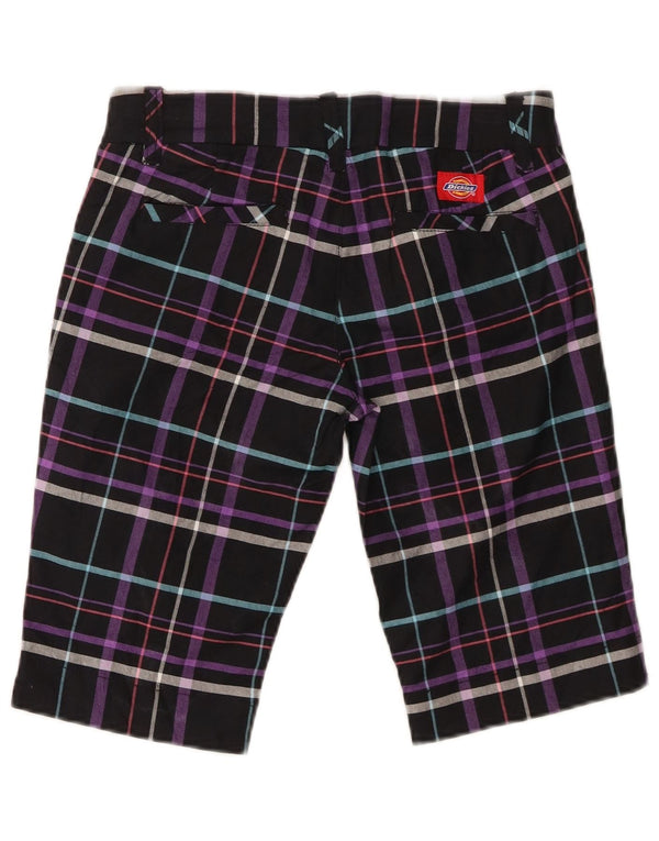 Dickies Bermuda Chino pour femme US 3 XS W28 Noir à carreaux en coton