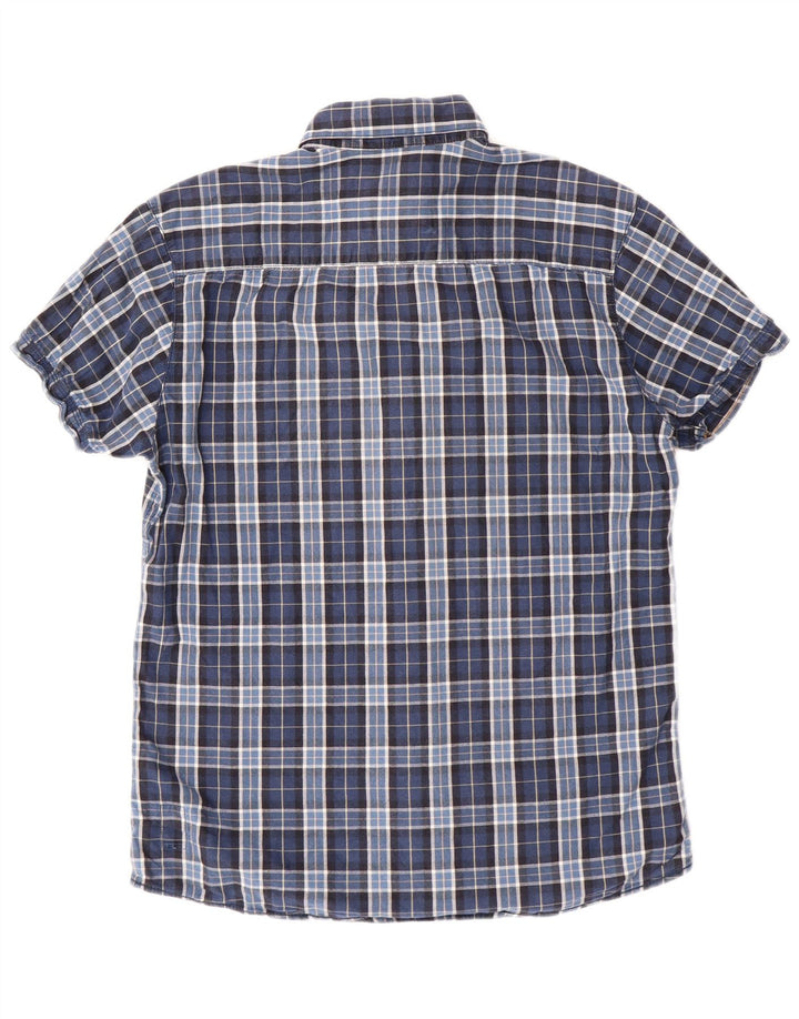 Jack & Jones Chemise à Carreaux en Coton à Carreaux Bleu Moyen Homme