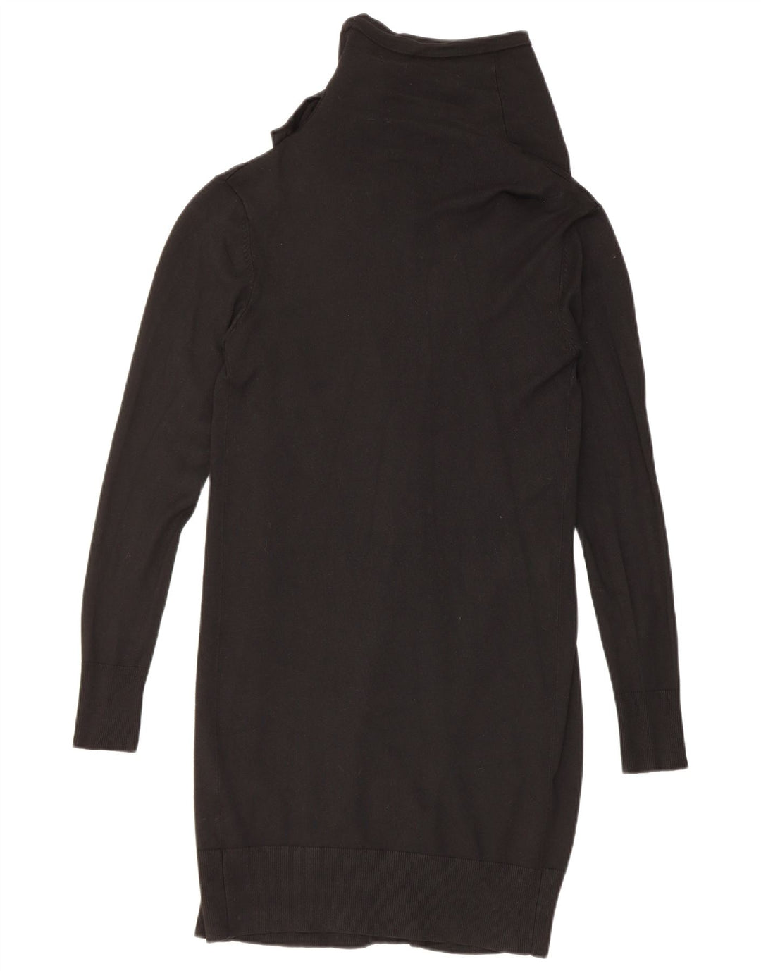 Zara Cardigan Long pour Femme UK 12 Viscose Noir Moyen