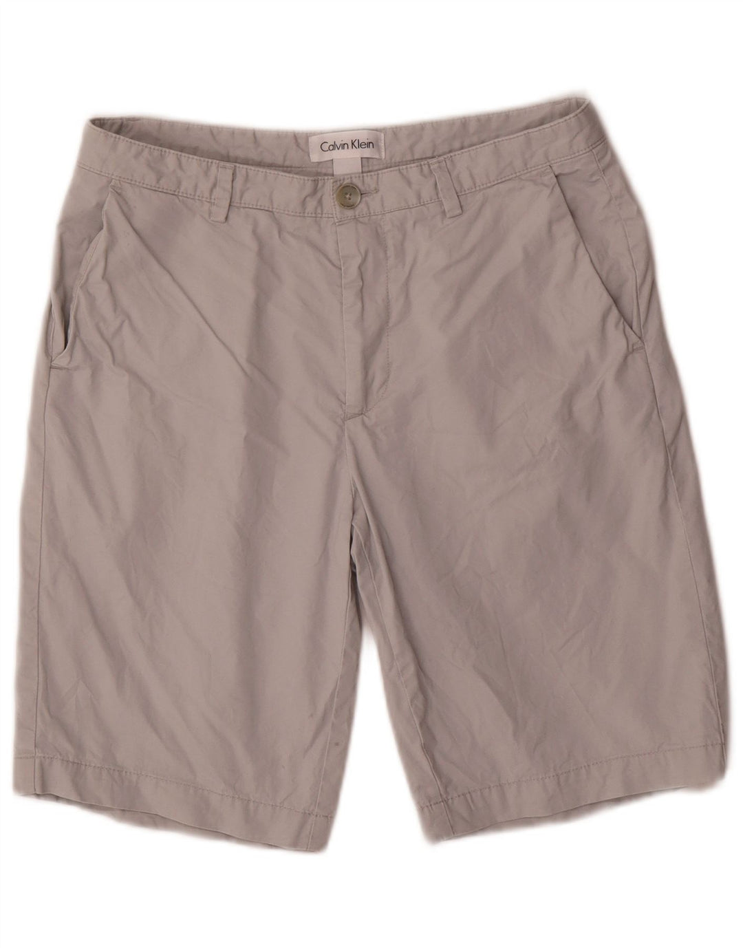 Calvin Klein Short Chino Homme W30 Gris Moyen Coton