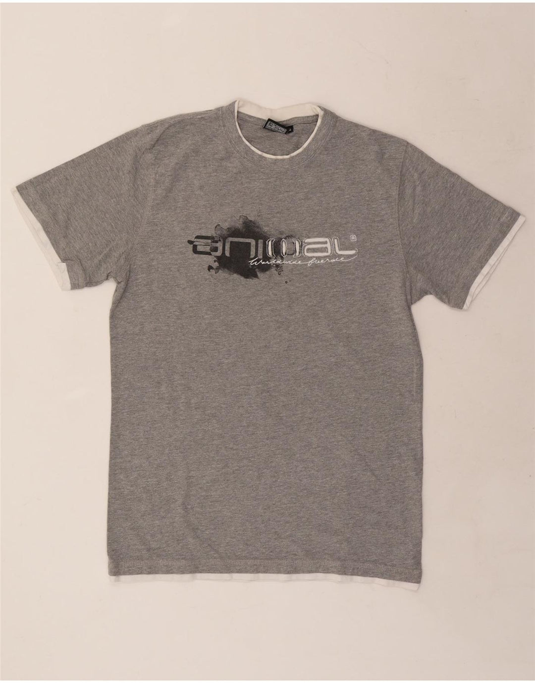 ANIMAL T-Shirt Graphique Homme Gris Moyen Coton