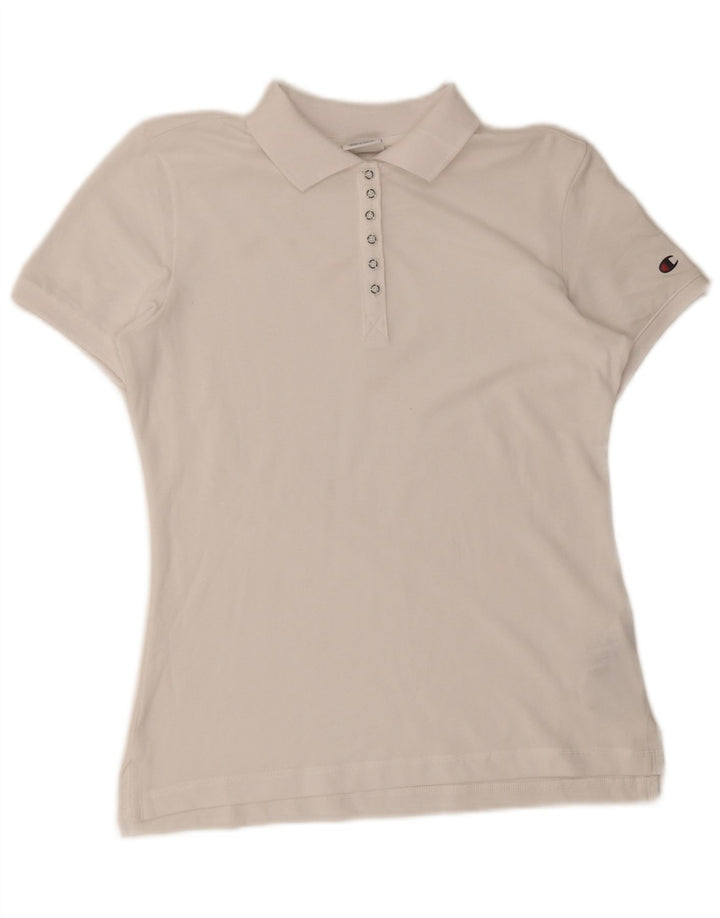Champion Polo Femme UK 12 Coton Blanc Moyen