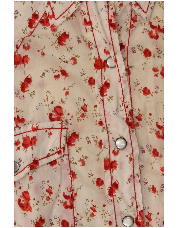 Marlboro Classics Chemisier coupe régulière pour femme UK 14 Medium Blanc Floral