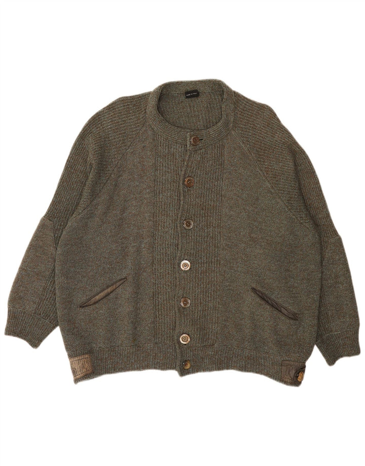 Pull Cardigan Vintage Homme 2XL Kaki