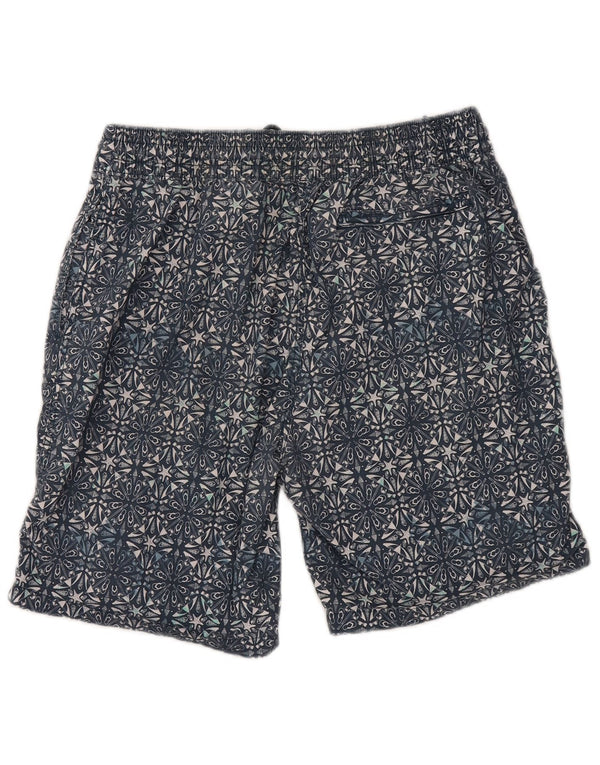 Short de Bain Homme Fat Face Coton Géométrique Bleu Marine Moyen