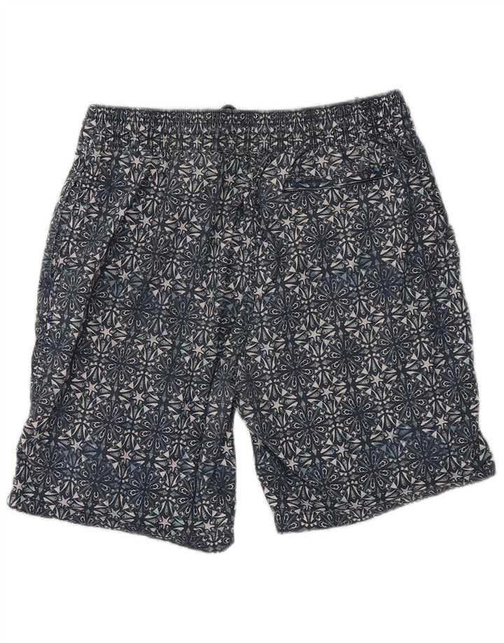 Short de Bain Homme Fat Face Coton Géométrique Bleu Marine Moyen