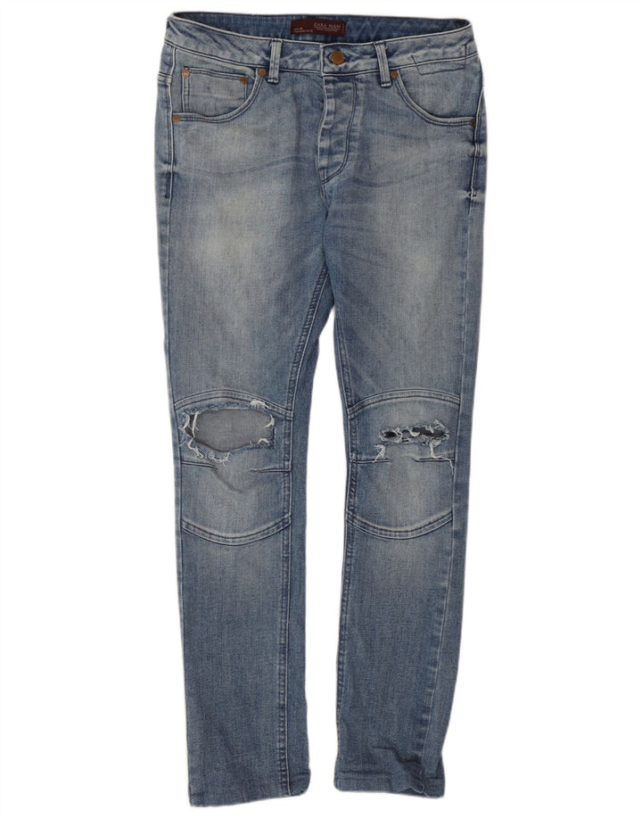 Zara Jean skinny pour homme EU 40 Medium W31 L28 Bleu