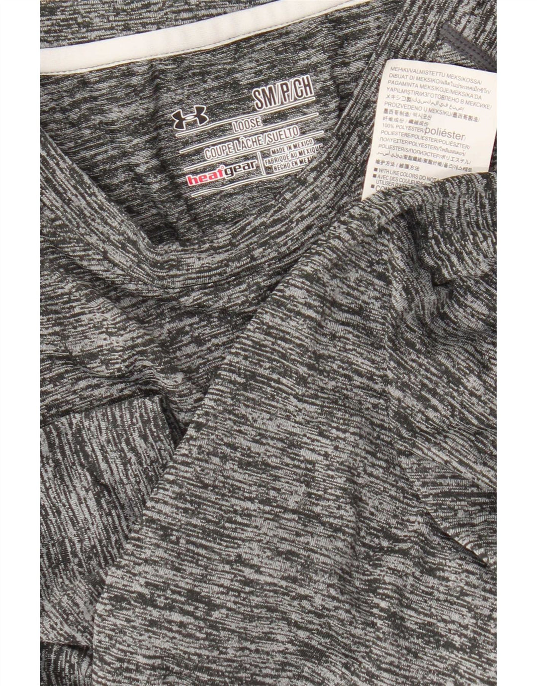 Under Armour T-Shirt Heat Gear Homme Petit Gris Moucheté Polyester