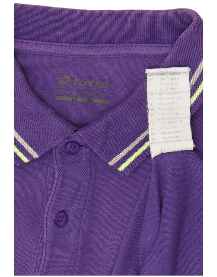 Lotto Polo Homme Violet Moyen Coton