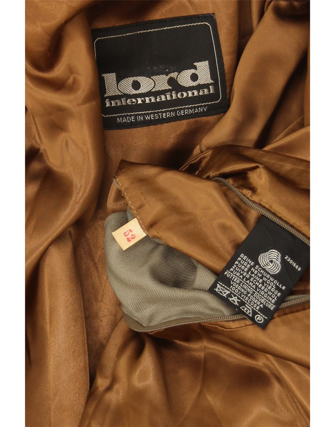 Lord Manteau Homme IT 52 XL Beige Laine Vierge