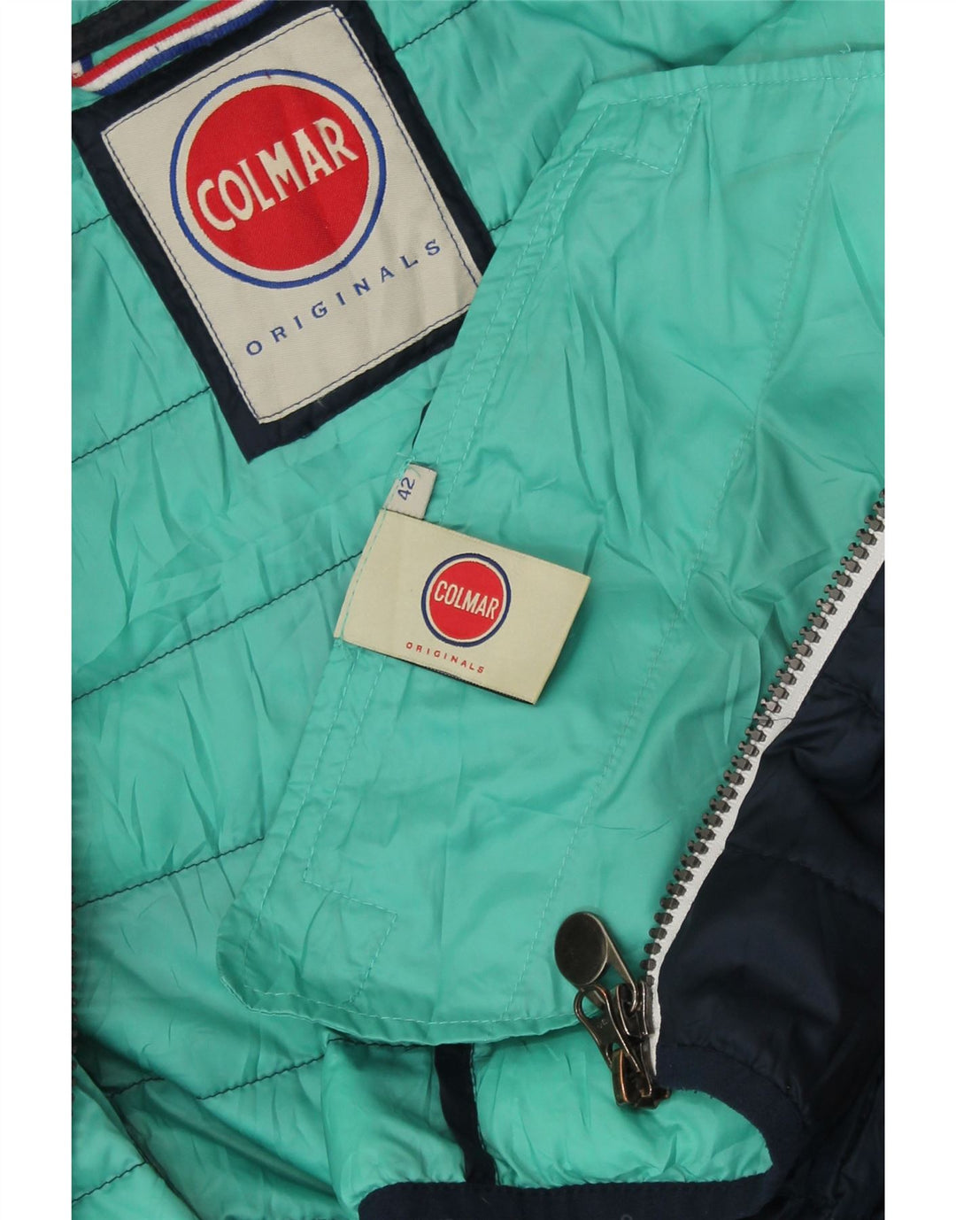 COLMAR Doudoune À Capuche Femme IT 42 Bleu Marine Moyen