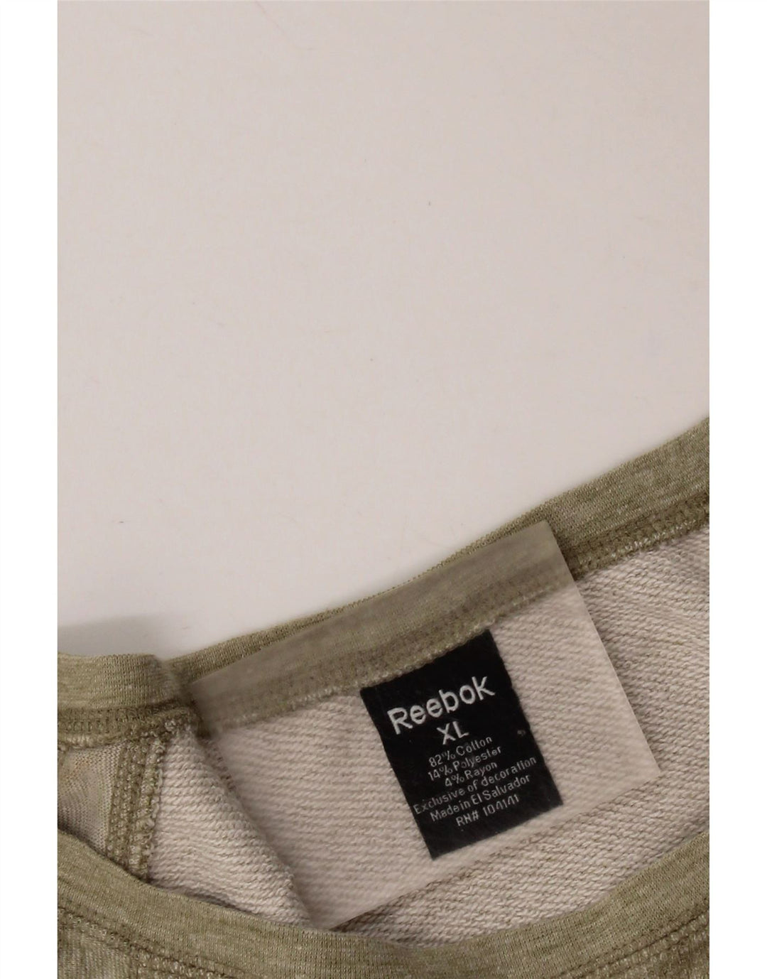 Reebok Sweat-shirt surdimensionné pour femme UK 18 XL Kaki Moucheté Coton