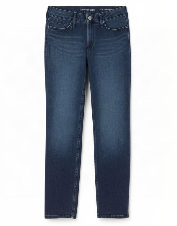 Calvin Klein Jean skinny ultime pour femme US 12 Large W30 L30 Bleu marine